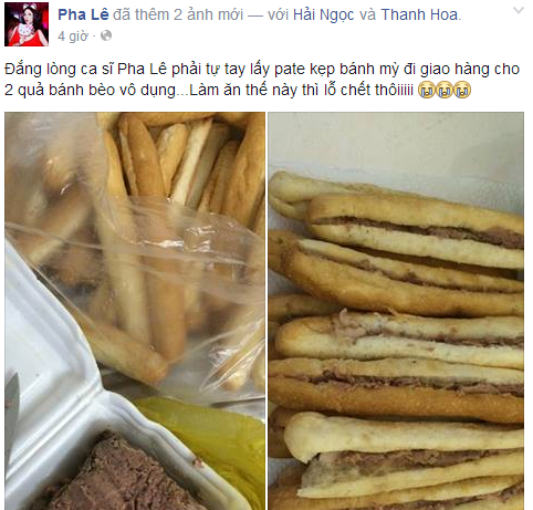 Ca sĩ Pha Lê phải tự tay lấy pate kẹp bánh mỳ đi giao hàng cho 2 quả bánh bèo vô dụng..."Làm ăn thế này thì lỗ chết thôi".